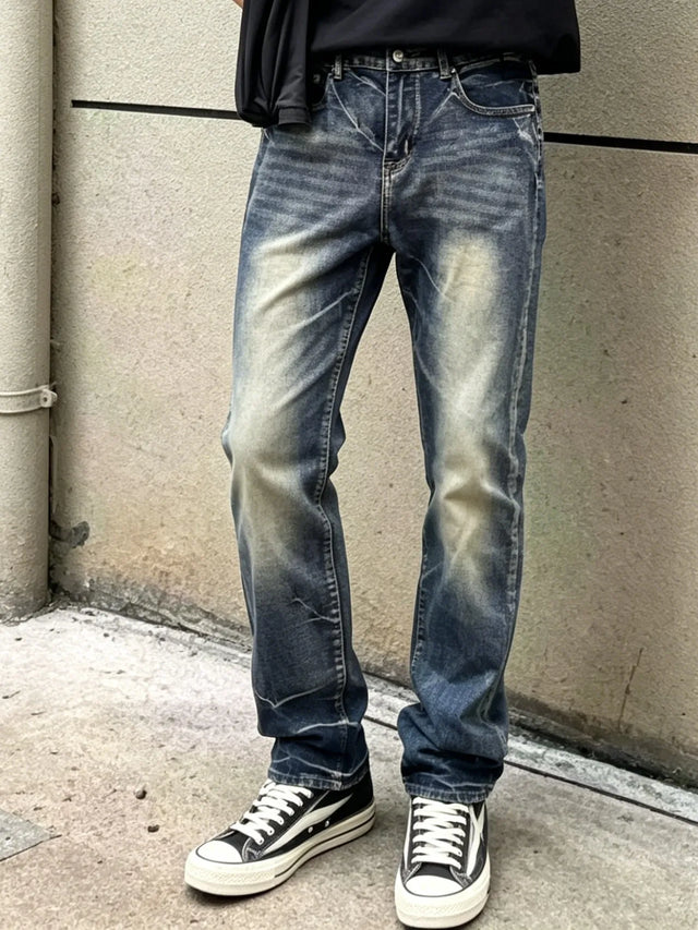 Men's Men Relaxed Straight Denim Pants
