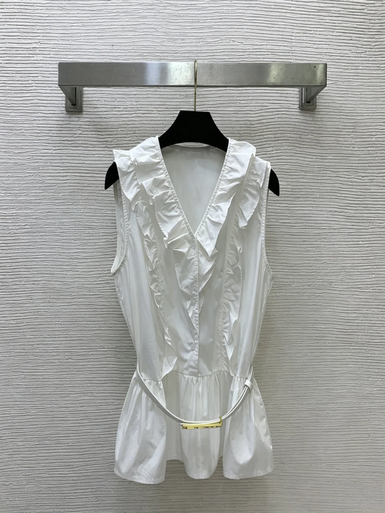 Women's Summer Slim Fit Sleeveless Shirt ZX006