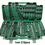 216-Piece Professional CR-V Mechanics Tool & Socket Set – featured product image