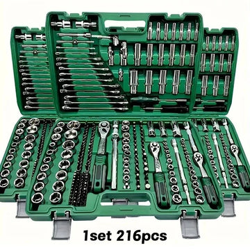216-Piece Professional CR-V Mechanics Tool & Socket Set – featured product image