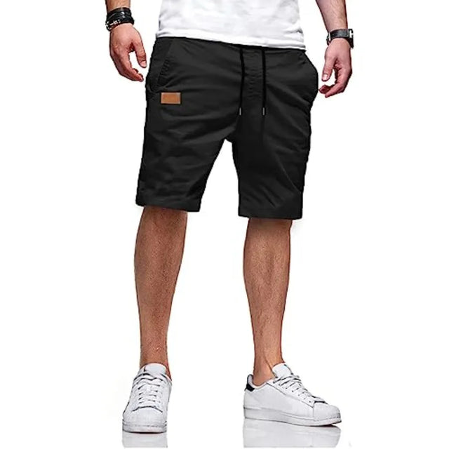 Men's Casual Shorts - Cotton Drawstring Summer Beach Stretch Twill Chino Golf Shorts