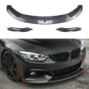 For BMW 4 Series F32 F33 F36 435i M Sport 2014–2020 Front Bumper Spoiler Lip Carbon Fiber Look Lower Side Splitter Blade Cover product image