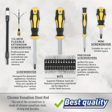 43-Piece Magnetic Screwdriver Set with Precision, Torx, Hex & Phillips Drivers – product detail 3