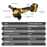 DEWALT DCG409 20V Brushless 125mm Flat-Head Angle Grinder – product detail 5