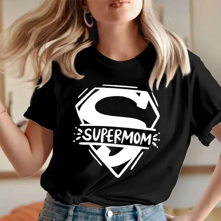 Women's Super Mom Graphic T-Shirt