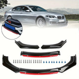 3-Piece Universal Front Bumper Lip Splitter Kit in Black & Red – product detail 2
