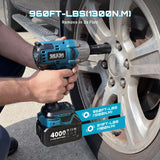 SEESII 1300 N·m 3-in-1 Cordless Impact Wrench, Drill & Screwdriver Kit – product detail 3