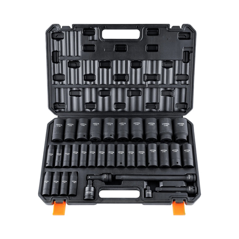 SucceBuy 23/33/34/48-Piece SAE & Metric Deep Impact Socket Set