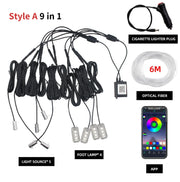 5-in-1/9-in-1 RGB Car Ambient Light Kit with App & Music Sync – product detail 8