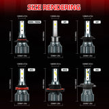 Roadsun 300W 30,000LM LED Headlight Bulb Pair, 6500K White – product detail 2