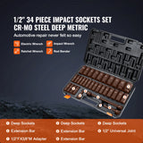 SucceBuy 23/33/34/48-Piece SAE & Metric Deep Impact Socket Set – product detail 3