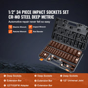 SucceBuy 23/33/34/48-Piece SAE & Metric Deep Impact Socket Set – product detail 3