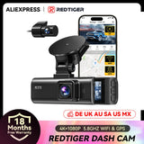 REDTIGER F7NP-EX 4K+1080P Dash Cam Built-in 5.8GHz Wi-Fi And GPS Dash Camera Night Vision Recorder APP Control 24H Parking Monitoring product image