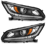 Pair of Headlights for 2013–2015 Honda Accord Sedan without DRL Projector Halogen product image