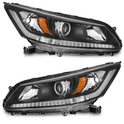 Pair of Headlights for 2013–2015 Honda Accord Sedan without DRL Projector Halogen product image