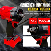 500 N·m Brushless 1/2-Inch Cordless Impact Wrench for Milwaukee 18V Batteries – featured product image