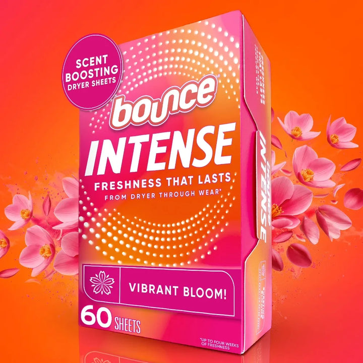 Vibrant Bloom Scent Booster Dryer Sheets, 60 Count