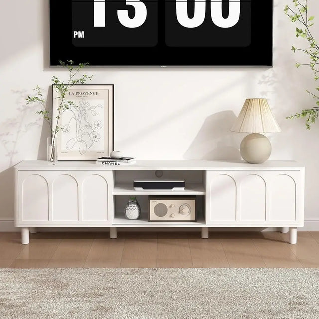 TV Stand or TVs up to 70'', Entertainment Center with Large Storage or Living Room