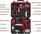 DEKO 126-Piece Home Tool Kit with 8V Cordless Drill – product detail 6