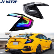 HETOP for Civic 2016–2018 RGB LED Tail Lights Upgrade DRL Taillight Brake Turn Signal Lamp Plug and Play Accessories for Honda product image