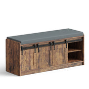 TinyNest 41.7-Inch Shoe Storage Bench with Cushioned Seat & Sliding Door – product detail 9