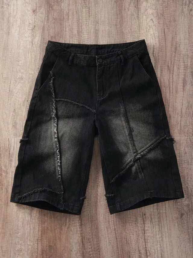 Men's Casual Camouflage Print Denim Cargo Shorts Jorts For Summer