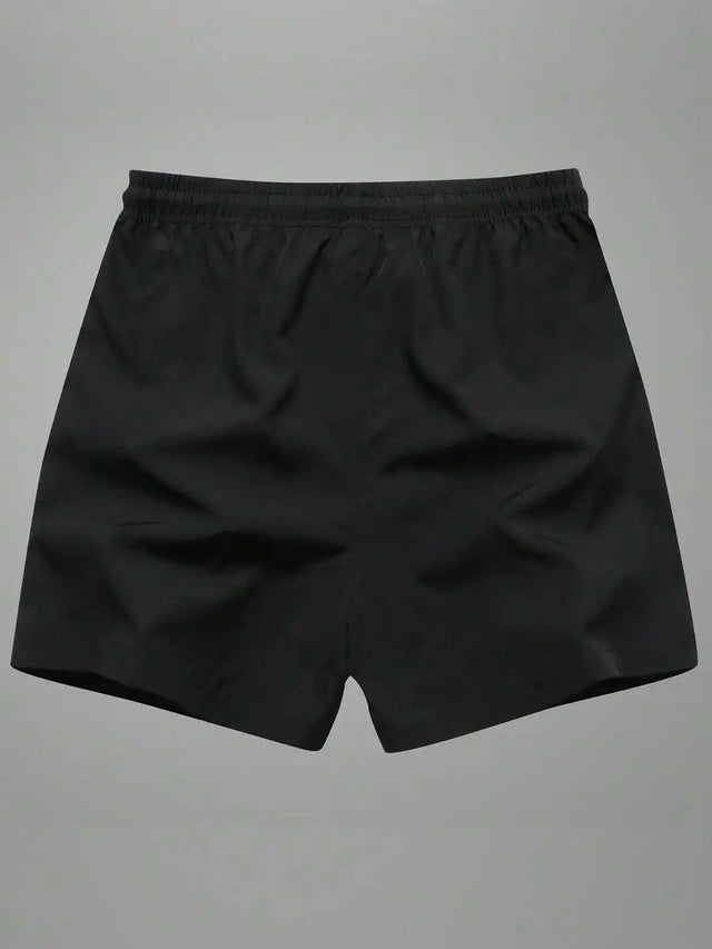 2PCS Men's Sport Shorts Boyfriend Style Summer 3/4 Length Shorts Minimalist Elastic Print Pants