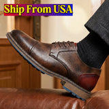 Men's Leather Cap-Toe Oxford Dress Shoes product image