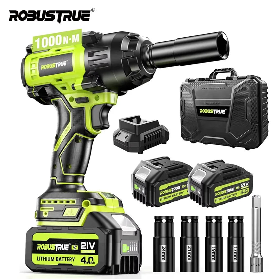Robustrue 1000 N·m Brushless Cordless Impact Wrench Kit – product detail 9