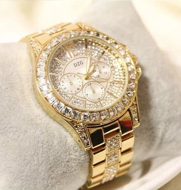 Color: Rose - Fashion Women Watch with Diamond Watch Ladies Top Luxury Brand Ladies Casual Women's