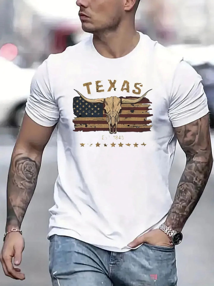 Men’s Letter Graphic T-Shirt – Breathable Casual Tee