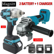 125mm Brushless Angle Grinder & Impact Wrench Combo Kit for Makita 18V Batteries – product detail 2