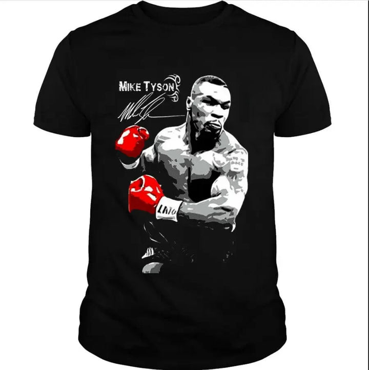 Men’s Retro Boxing Graphic Cotton T-Shirt – Casual Tee