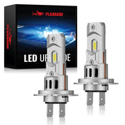 2-Piece H7 80W LED Headlight Bulbs 6500K Super Bright 24000LM IP67 1:1 Mini Size Design Plug&Play Car high low beams Light product image
