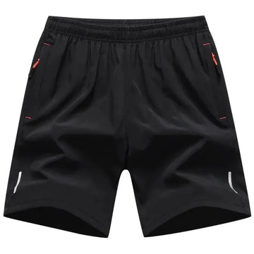 2 Pack Men Summer Thin Sports Shorts Elastic Waist Zipper Pocket Casual Cargo Bermuda Jogger