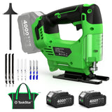 TaskStar Brushless Cordless Jigsaw with 9 Blades & 0–45° Bevel Adjustment – featured product image