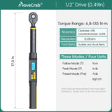 MOVECRAB Digital Torque Wrench with LED & Buzzer, 3–340 N·m – product detail 8