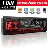 Car Radio with BT Hands-Free & Mic - Single Din Wireless Music MP3 Player, USB/AUX Input, FM Receiver - No CD/DVD Player Car Stereo product image