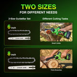 TaskStar 6/8-Inch Brushless Mini Chainsaw with Dual 4000mAh Batteries – product detail 3