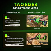 TaskStar 6/8-Inch Brushless Mini Chainsaw with Dual 4000mAh Batteries – product detail 3