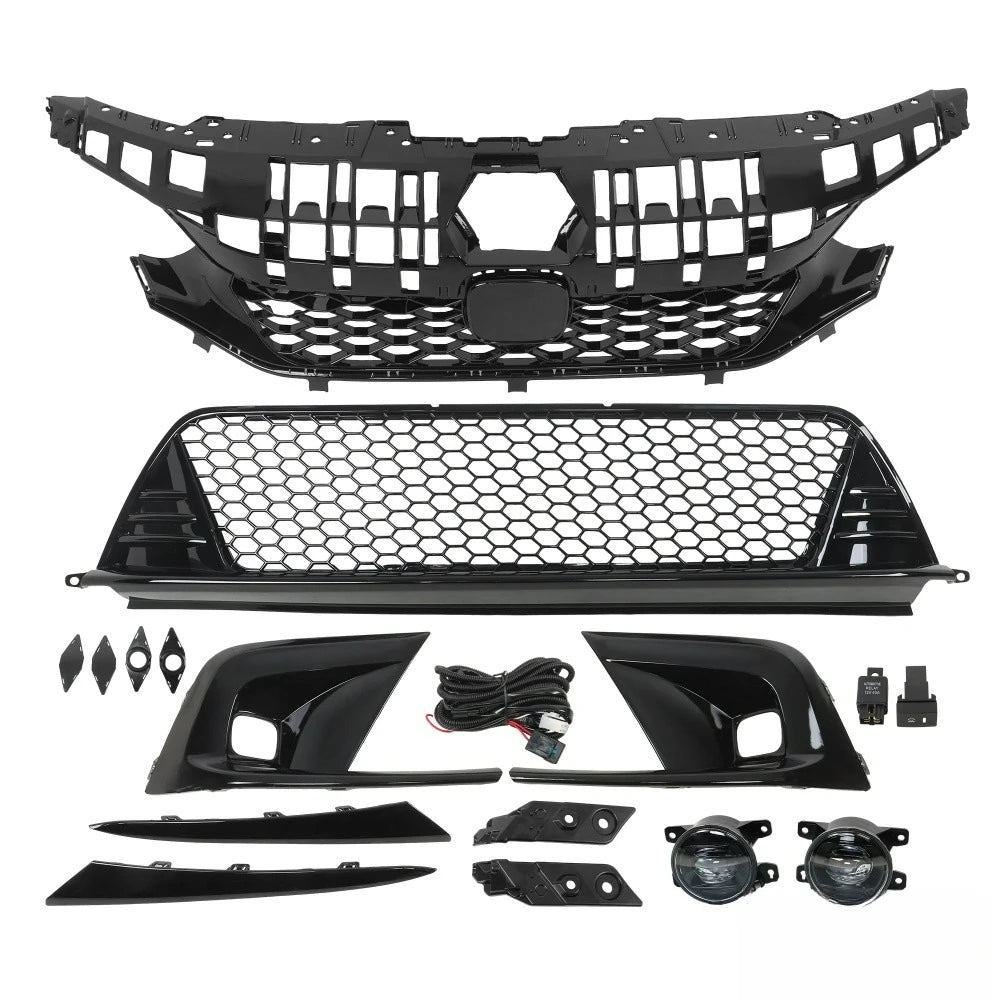 9-Piece Upper Lower Grille + LH&RH Fog Light Kits For Honda Civic Type-R 2022–2024 product image