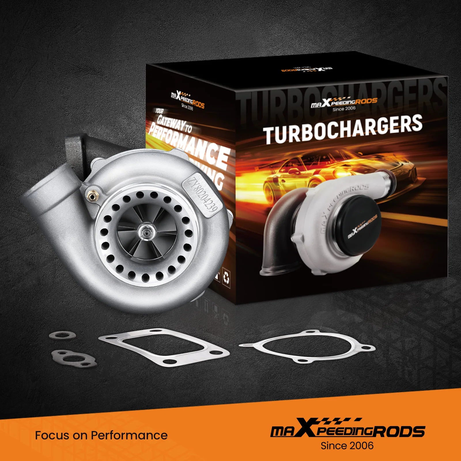 Universal GT3582 GT35 Turbo Anti Surge A/R 0 .63 0.7 Housing Turbocharger up to 600HP 4 Bolt Turbolader product image