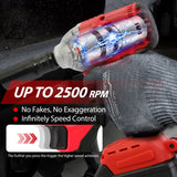 1000 N·m Brushless 1/2-Inch Cordless Impact Wrench Kit for Auto Repair – product detail 4