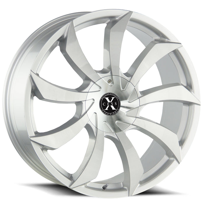 Xcess X01 Brushed Face Silver Wheel