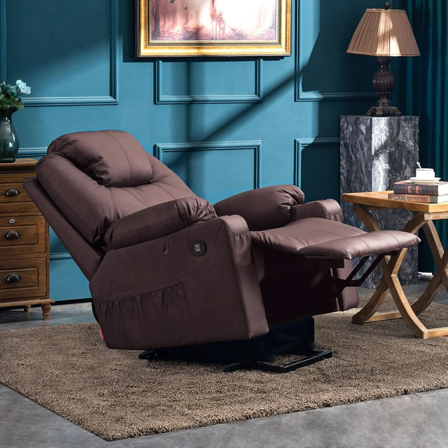 Electric Power Lift Recliner Chair Brown With Massage – General Merchandise