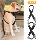2-Pack Adjustable Pet Car Seat Belt Leashes