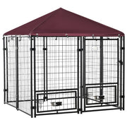 5' x 5' Outdoor Dog Kennel with Waterproof UV-Resistant Roof