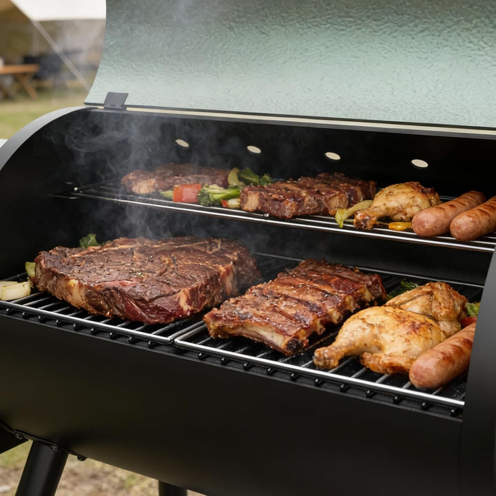 Electric Pellet Grill Smoker 8in1 PID Temperature Control