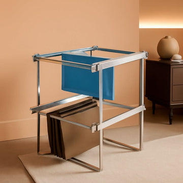 Two Tier Base Cabinet File Drawer Organizer Chrome 14.5 in