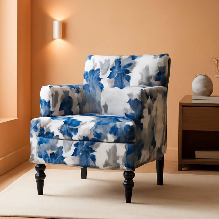 Boaz Floral Print Fabric Club Chair 32 Inch Depth Polyester